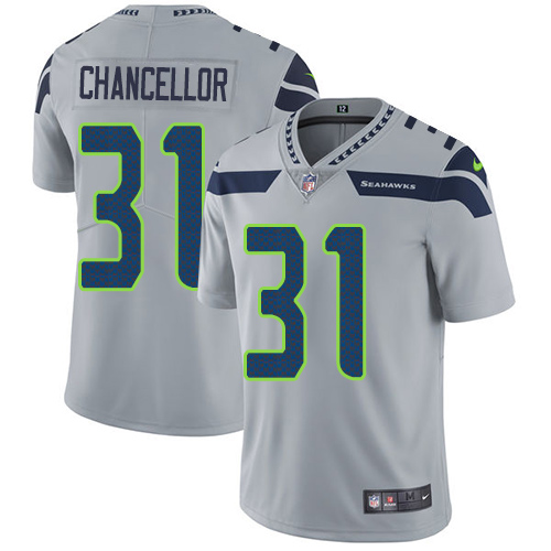 Nike Seahawks #31 Kam Chancellor Grey Alternate Men's Stitched NFL Vapor Untouchable Limited Jersey - Click Image to Close